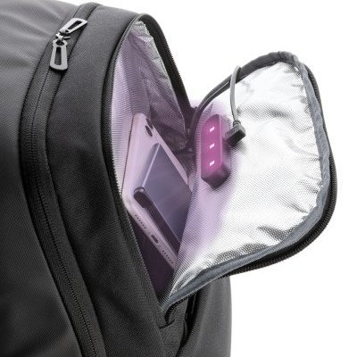 Mochila promocional con bolsillo esterilizador UV-C